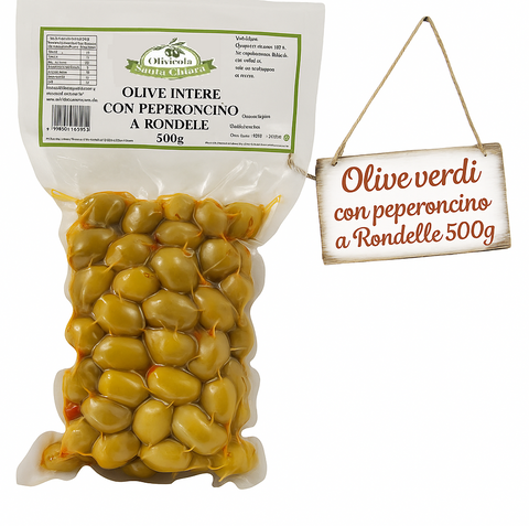 Olive intere con peperoncino "Rondelle"