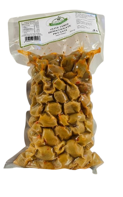 Olive Olivette intere con peperoncino "Rondelle"