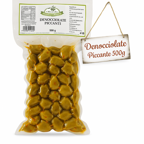 Olive Verdi  Denocciolati Piccanti 500gr