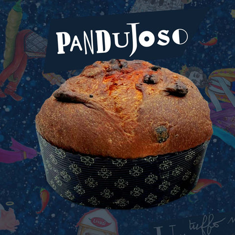 Pandujoso - Panettone Gastronomico con cioccolato fondente & 'Nduja di Spilinga Nero di Calabria