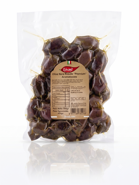 Olive Nere Rosate ''Premium'' Aromatizzate